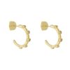 Brincos Piuka | Brinco De Argola Kayla M Zirconias Folheado A Ouro 18K