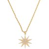 Colares Piuka | Colar Femininoellie Estrela De Luz Zirconias Folheado A Ouro 18K