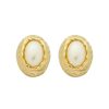 Brincos Piuka | Brinco Botao Oval Sara Perola Folheado A Ouro 18K