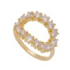 Aneis Piuka | Anel Folheado A Ouro 18K Zirconias Cristal Layla