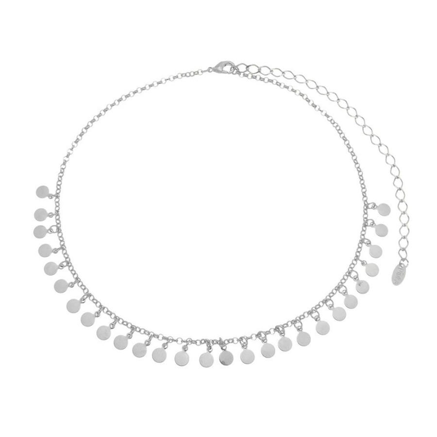 Chokers Piuka | Choker Mini Medalhas Laika Folheada Em Rodio Branco