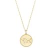 Colares Piuka | Colar Feminino Medalha Mapa Mundi Sonhe Alto Folheado A Ouro 18K