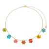 Chokers Piuka | Choker Daisy Muranos Coloridos Folheada A Ouro 18K