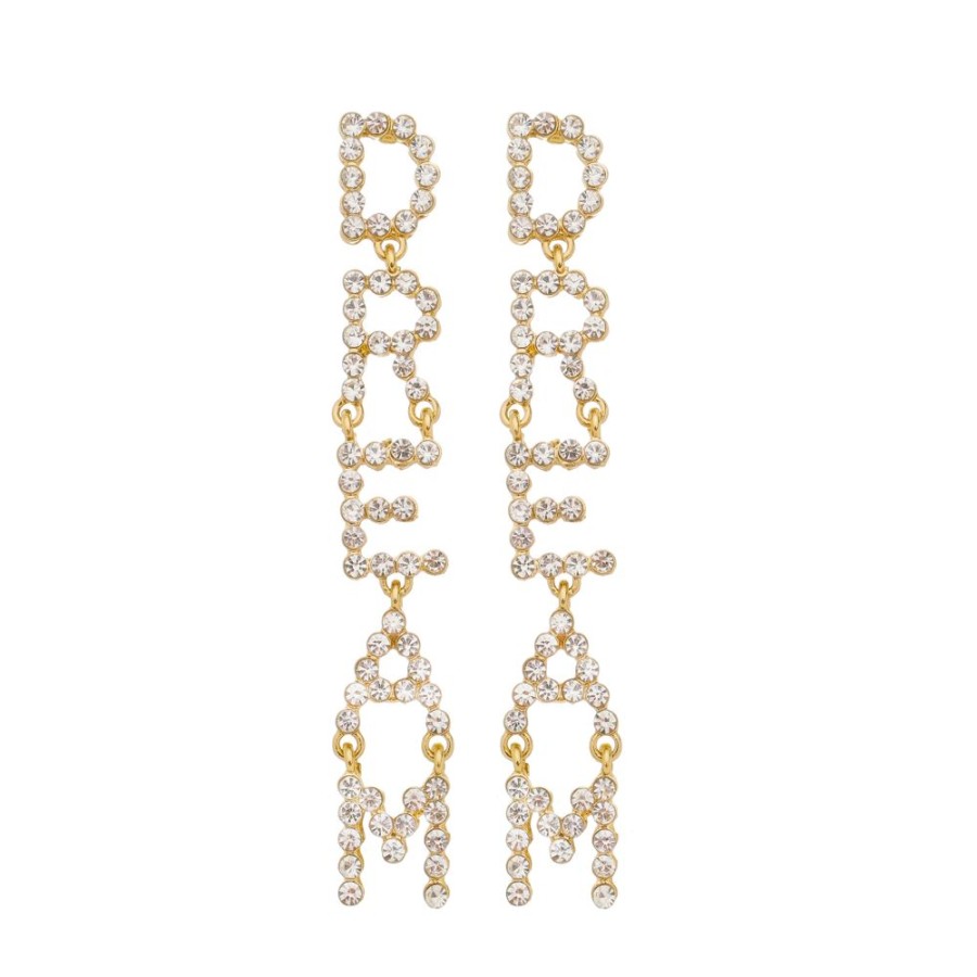 Brincos Piuka | Brincodream Strass Dourado