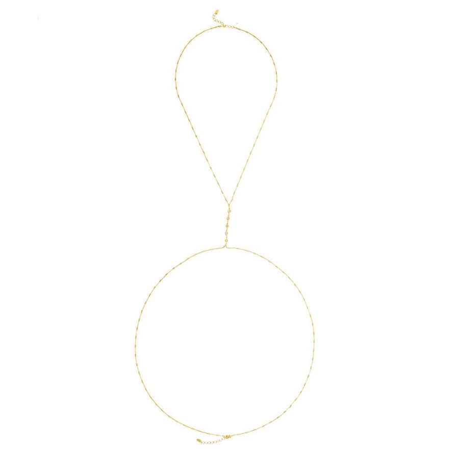 Acessorios Piuka | Body Chain Piuka Rachel Zirconias Folheada A Ouro 18K