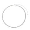 Chokers Piuka | Choker Malha Metal Finafolheado Em Rodio Branco Fernanda