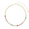 Chokers Piuka | Choker Zirconias Coloridas Folheada A Ouro 18K Ellie