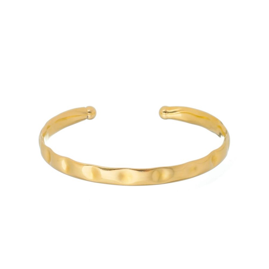 Piercings Piuka | Bracelete Feminino Folheado A Ouro 18K Trabalhado Elise