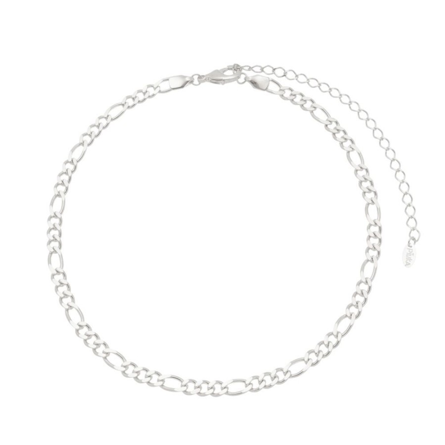 Chokers Piuka | Choker Piuka Yanca Elos Folheada Em Rodio Branco