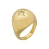 Aneis Piuka | Anel Redondo Carole Zirconia Folheado A Ouro 18K