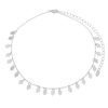 Chokers Piuka | Choker Piuka Trainor Mini Coracoes Folheada Em Rodio Branco