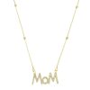 Colares Piuka | Colar Feminino Mom Zirconias Folheado A Ouro 18K