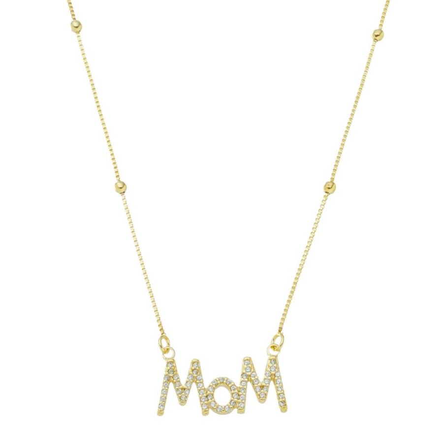 Colares Piuka | Colar Feminino Mom Zirconias Folheado A Ouro 18K