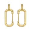 Brincos Piuka | Brinco Ary Locker Zirconia Folheado A Ouro 18K