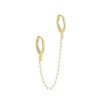 Brincos Piuka | Brinco Ear Line Lizi Elos Folheado A Ouro 18K