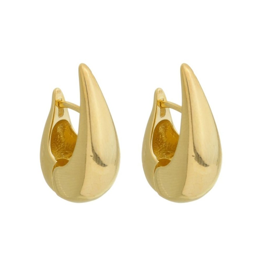 Brincos Piuka | Brinco De Argola Vintage Glenda P Folheado A Ouro 18K