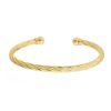 Piercings Piuka | Bracelete Feminino Folheado A Ouro 18K Tubo Torcido Lih