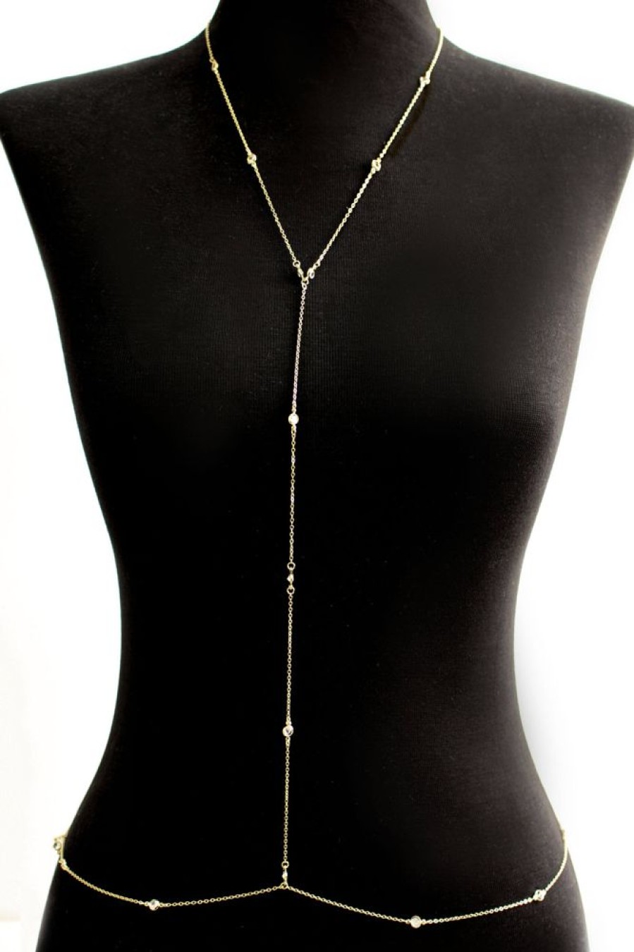 Acessorios Piuka | Body Chain Piuka Sienna Zirconias Folheado A Ouro 18K