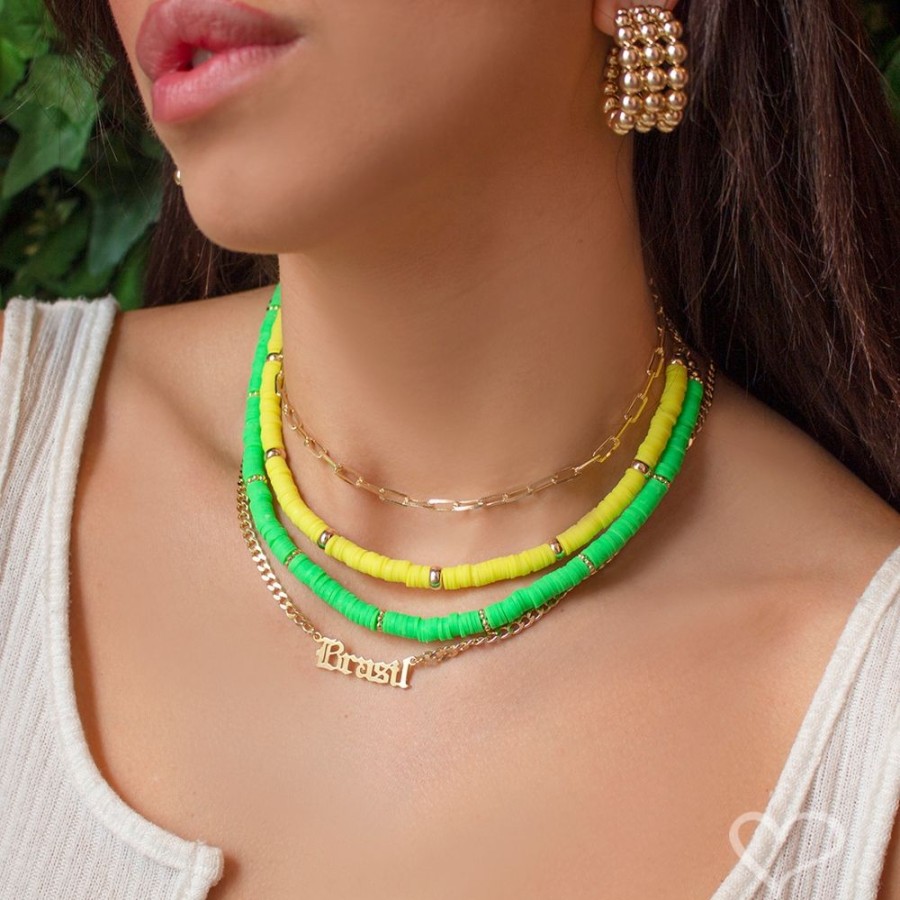 Chokers Piuka | Choker Mari Fimos Verde