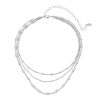 Chokers Piuka | Choker 3 Voltas Zirconias Folheado Em Rodio Branco Sosso