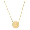 Colares Piuka | Colar Feminino Medalha Be Kind Folheado A Ouro 18K